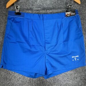 Spalding Pro The Pro Collection Shorts Mens 36 Blue Pleated Sport Vintage 90's